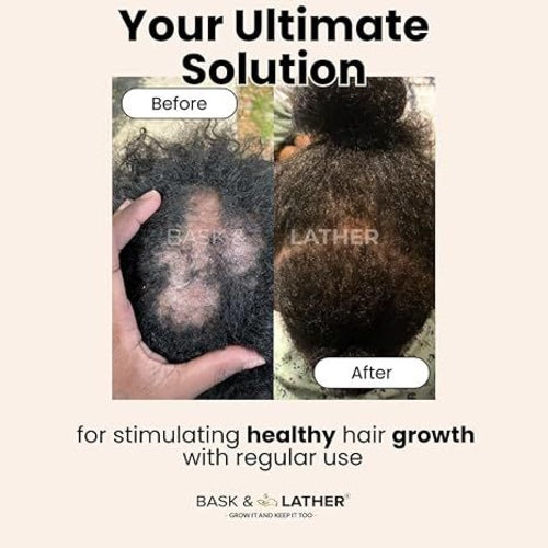 Bask & Lather Scalp Stimulator Hair Growth Oil, Cold Pressed Mint and