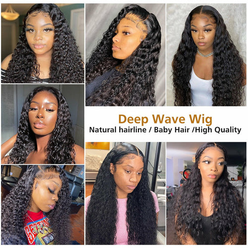 Deep Wave Human Hair Wig natural deep curly hairstyle