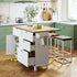 Farmhouse Kitchen Island Set with drop leaf and stools