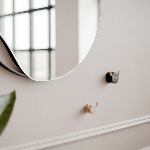 Oak Wood Wall Hook Scandinavian home décor 