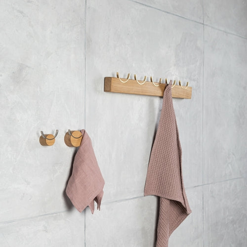 Oak Wood Wall Hook for bathroom and entryway