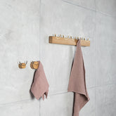 Oak Wood Wall Hook for bathroom and entryway