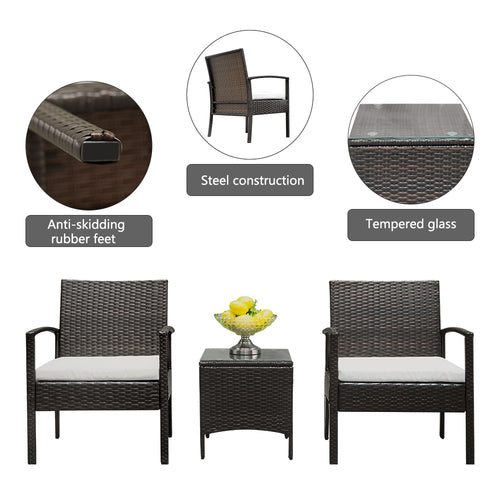 Outdoor Rattan Sofa Set for balcony and garden décor