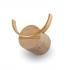 Oak Wood Wall Hook brass DEER design