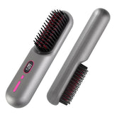 Cordless Hair Straightener Brush for smooth hair styling