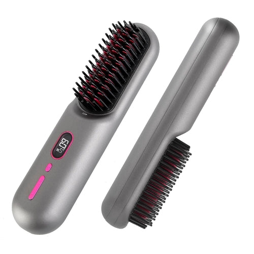 Cordless Hair Straightener Brush for smooth hair styling