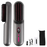 Cordless Hair Straightener Brush with negative ions