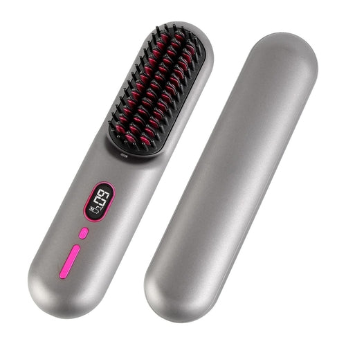Cordless Hair Straightener Brush rechargeable mini styler