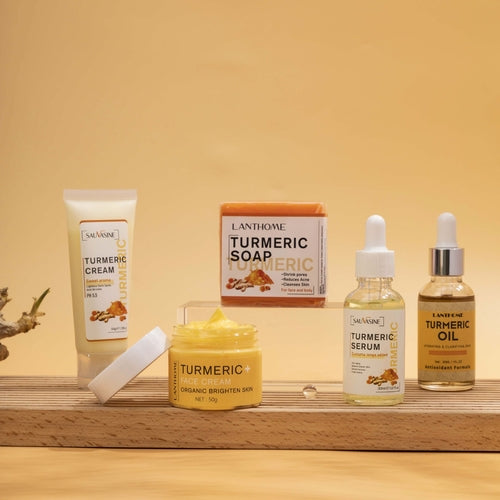 Turmeric Skincare Kit with cleanser toner serum cream and eye cream