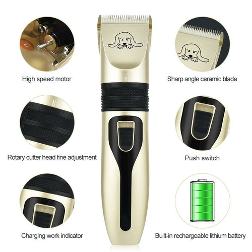 Pet Hair Clipper Set rechargeable dog grooming kit