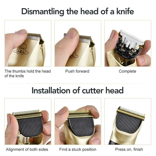 Pet Hair Clipper Set cordless pet trimmer