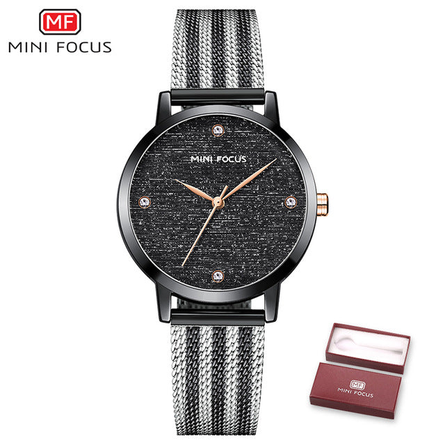 MINI FOCUS 2020 New Women Watch Elegant Fashion Ladies quartz Watch Waterproof Stainless Steel Belt Ladies Dress Montre Relogia