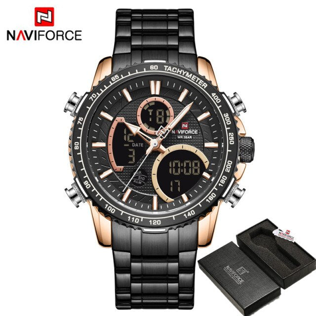 NAVIFORCE Men Watch Luxury Brand Sport Style Watches Mens Chronograph Quartz Wristwatch Male Waterproof Clock Relogio Masculino