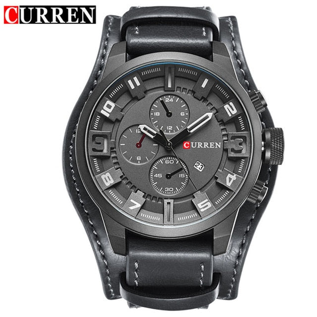 Curren 8225 Army Military Quartz Mens Watches Top Brand Luxury Leather Men Watch Casual Sport Male Clock Watch Relogio Masculino