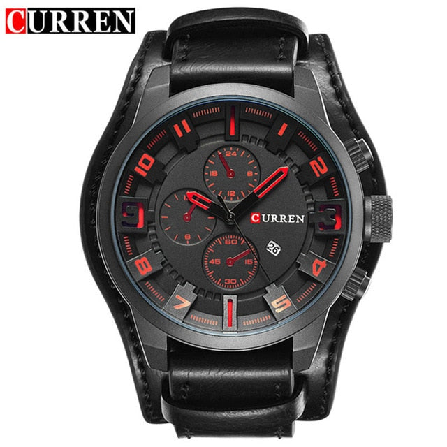 Curren 8225 Army Military Quartz Mens Watches Top Brand Luxury Leather Men Watch Casual Sport Male Clock Watch Relogio Masculino