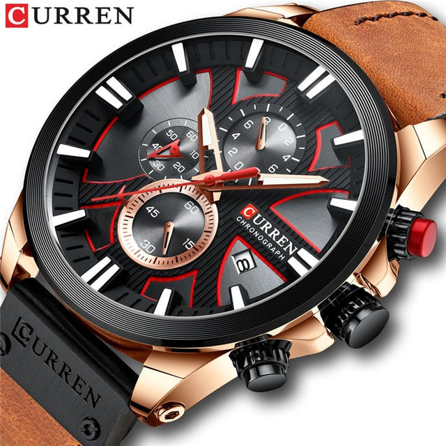 New CURREN Men Watches Fashion Quartz Wrist Watches Men's Military Waterproof Sports Watch Male Date Clock Relogio Masculino