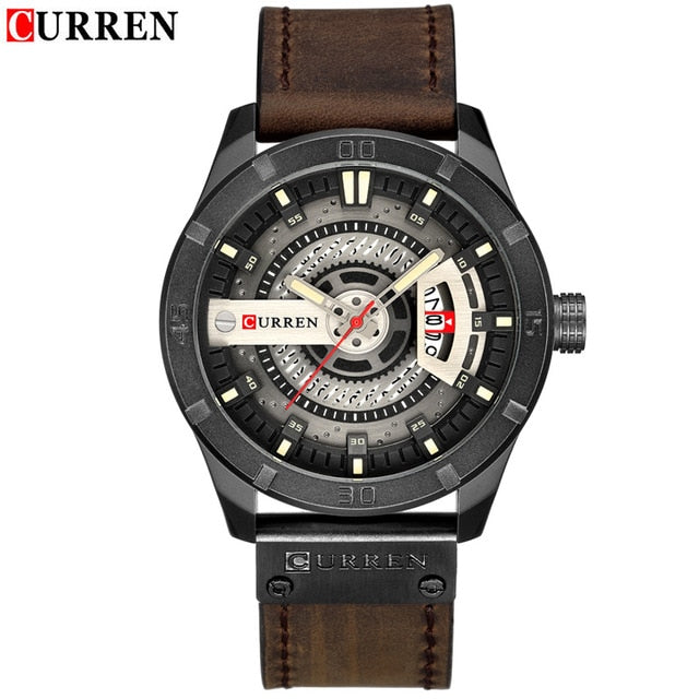 Luxury Watch Brand CURREN Men Military Sports Watches Men's Quartz Date Clock Man Casual Leather Wrist Watch Relogio Masculino