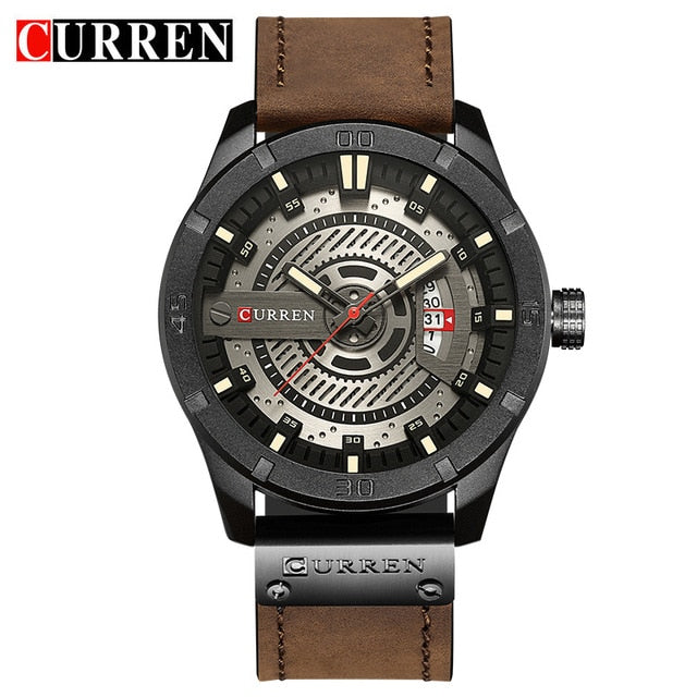 Luxury Watch Brand CURREN Men Military Sports Watches Men's Quartz Date Clock Man Casual Leather Wrist Watch Relogio Masculino