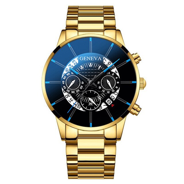 2020 Watch men Stainless steel New Geneva Luxury Bussiness Fashion Top brand Calendar Quartz Watch for men Relogio masculino