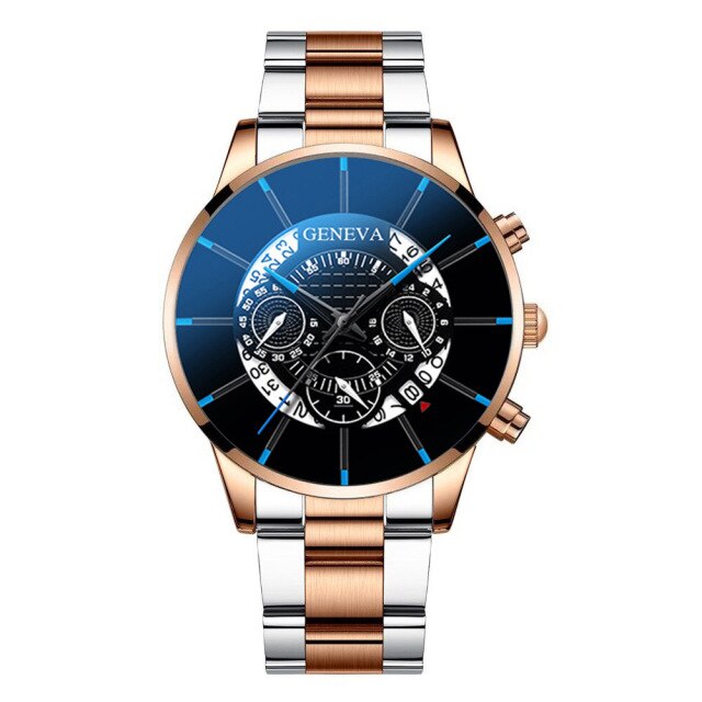 2020 Watch men Stainless steel New Geneva Luxury Bussiness Fashion Top brand Calendar Quartz Watch for men Relogio masculino