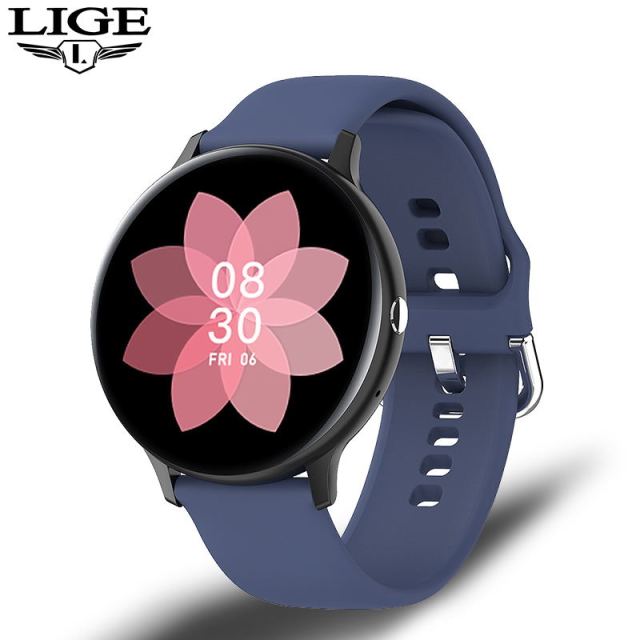 LIGE New 2021 Smart Watch Men Full Touch Screen Sports Fitness Watch IP67 Waterproof Bluetooth For Android ios smartwatch Mens