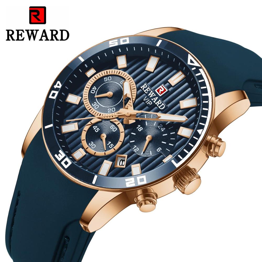 Reward Men Wristwatch Fashion Luxury Waterproof Sport Stopwatch Quartz Watches Business Date Clock Timepiece for Man Wrist Watch