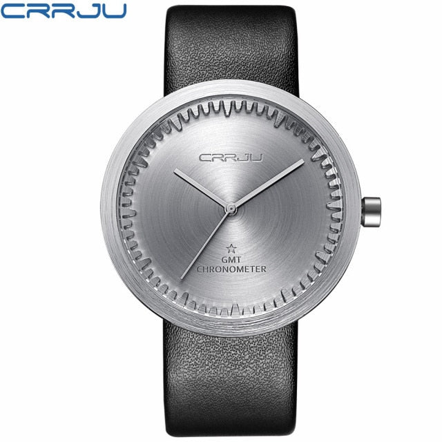 CRRJU Mens Watches Top Brand Luxury Fashion Business Quartz Watch Men Sport Full Steel Waterproof Black Clock Relogio Masculino