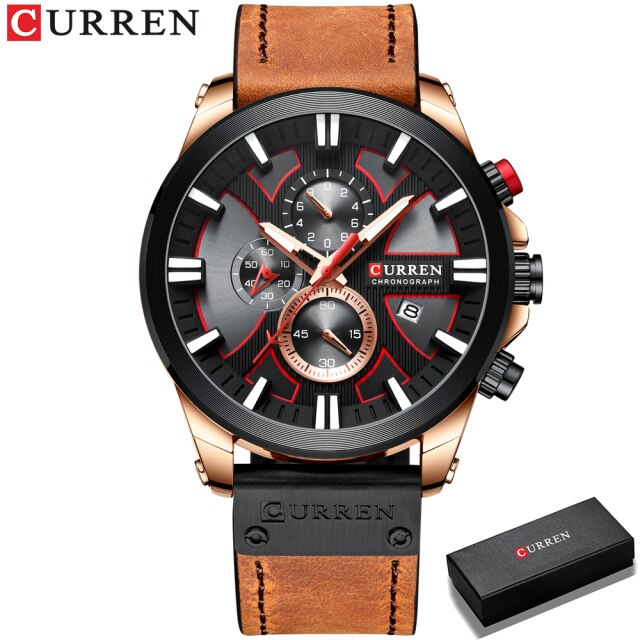 New CURREN Men Watches Fashion Quartz Wrist Watches Men's Military Waterproof Sports Watch Male Date Clock Relogio Masculino