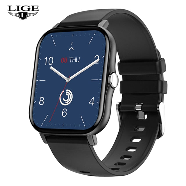 LIGE 2021 New Bluetooth Answer Call Smart Watch Men Full Touch Dial Call Fitness Tracker IP67 Waterproof Smartwatch women +Box