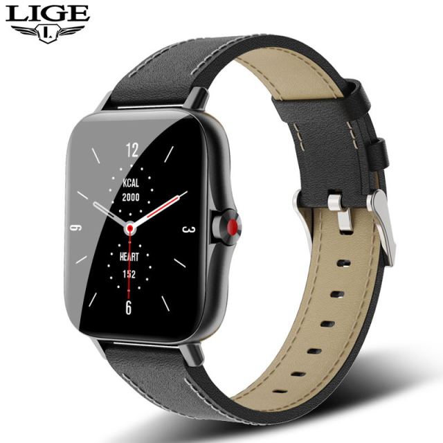 LIGE 2021 New Smart Watch Men Bluetooth Call Heart Rate Monitoring Sport Watch Pedometer Custom Dial Waterproof Smartwatch Women