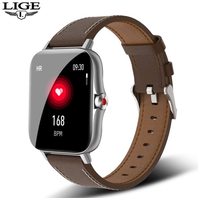 LIGE 2021 New Smart Watch Men Bluetooth Call Heart Rate Monitoring Sport Watch Pedometer Custom Dial Waterproof Smartwatch Women