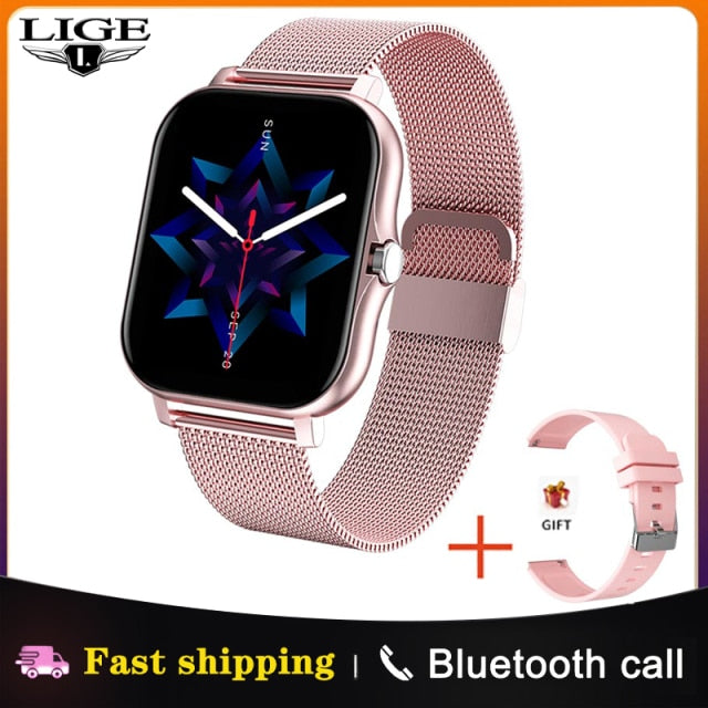 2021 New Fashion Smart Watch Women Men Heart Rate IP68 Waterproof Bluetooth Call Smartwatch Ladies Sports Multifunction Watches