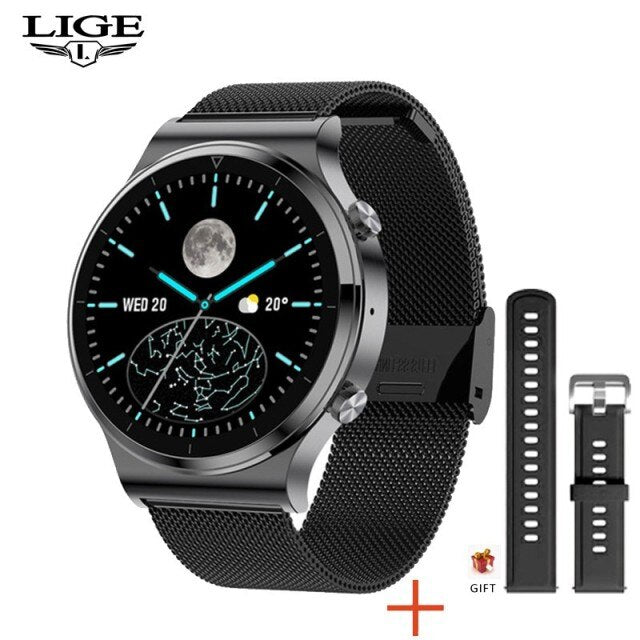 2021 New Smart watch Men's IP68 waterproof watch Multiple sports mode Heart rate Weather forecast Bluetooth call Men smart watch