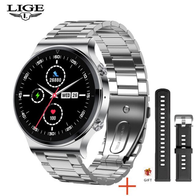 2021 New Smart watch Men's IP68 waterproof watch Multiple sports mode Heart rate Weather forecast Bluetooth call Men smart watch