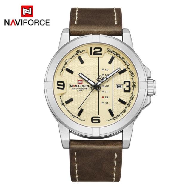 2019 Luxury Brand NAVIFORCE Date Quartz Watch Men Casual Military Sports Watches Leather Wristwatch Male Relogio Masculino Clock