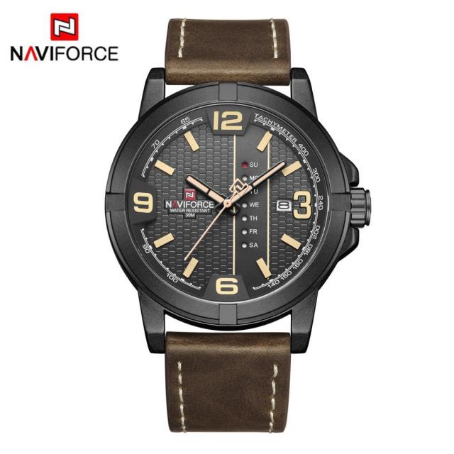 2019 Luxury Brand NAVIFORCE Date Quartz Watch Men Casual Military Sports Watches Leather Wristwatch Male Relogio Masculino Clock