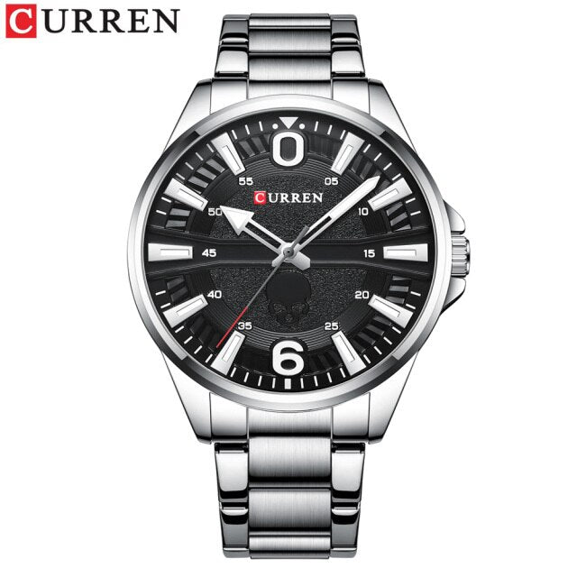 CURREN New Fashion Watches for Men Top Brand Luxury Quartz Mens Watch Mesh Steel Ultra Thin Wristwatch Male Sport Clock Reloj