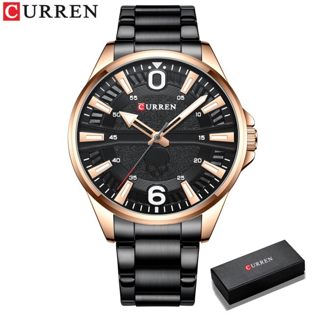 CURREN New Fashion Watches for Men Top Brand Luxury Quartz Mens Watch Mesh Steel Ultra Thin Wristwatch Male Sport Clock Reloj