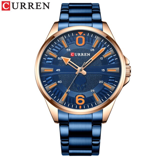 CURREN New Fashion Watches for Men Top Brand Luxury Quartz Mens Watch Mesh Steel Ultra Thin Wristwatch Male Sport Clock Reloj